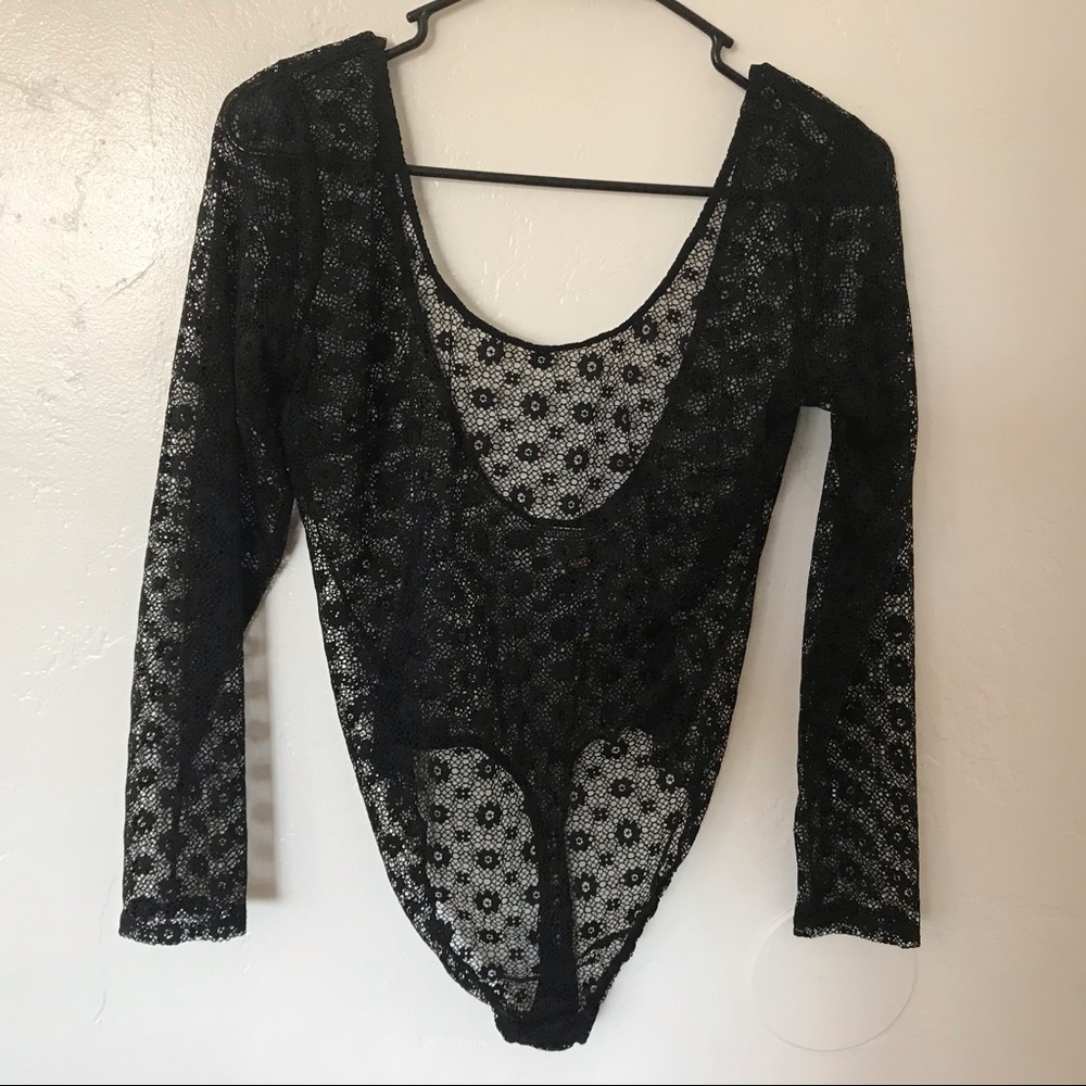 Victoria’s Secret Mesh Floral Bodysuit